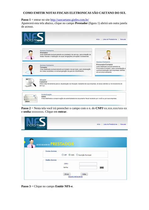 COMO EMITIR NOTAS FISCAIS ELETRONICAS SAO .